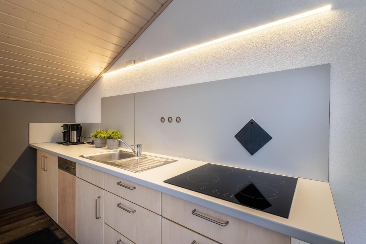Gemuetliche Ferienwohnung Mit Panoramablick Muttensweiler Exterior foto